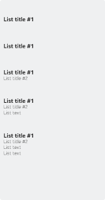 Basic list items
