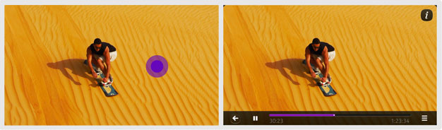 Tap to show and hide controls
