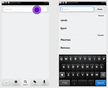 Search Tab