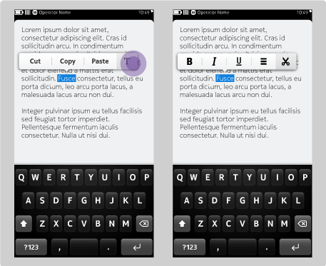 Rich text editing